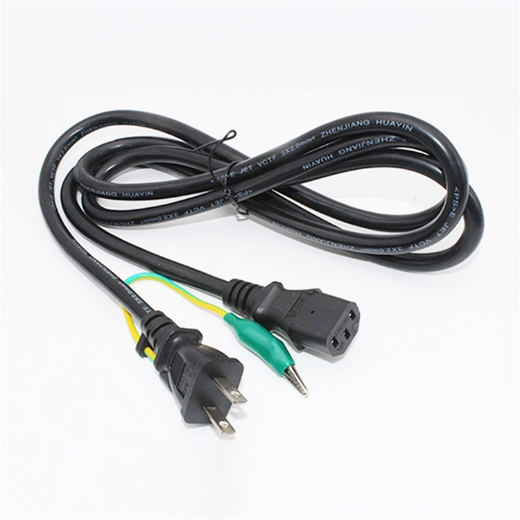 Japanese standard PSE certification 3-core with alligator clamp WST-001